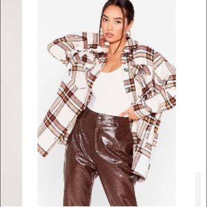Nastygal plaid shacket